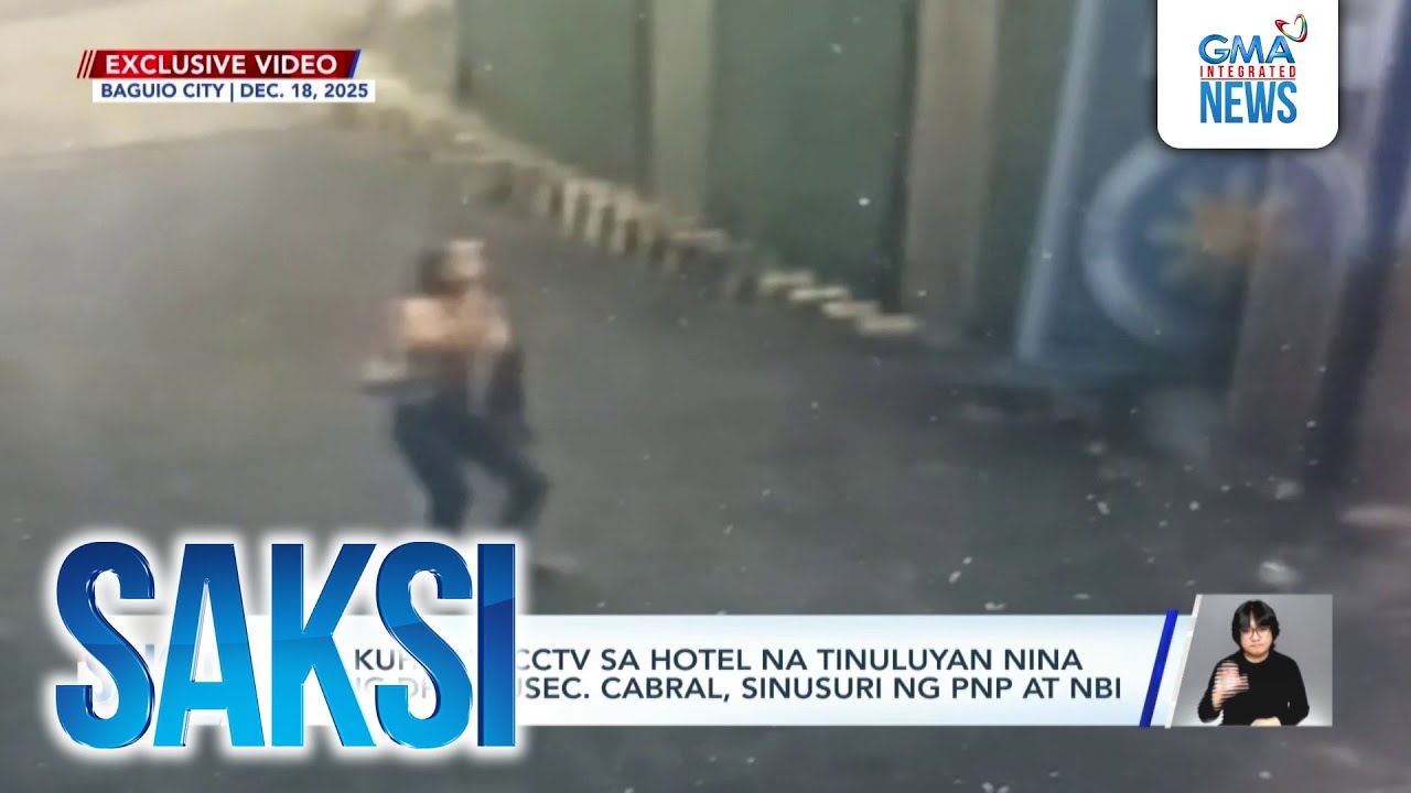Watch - CCTV footage of ex-DPWH Usec. Cabral in Baguio hotel hours before she was found dead | Saksi