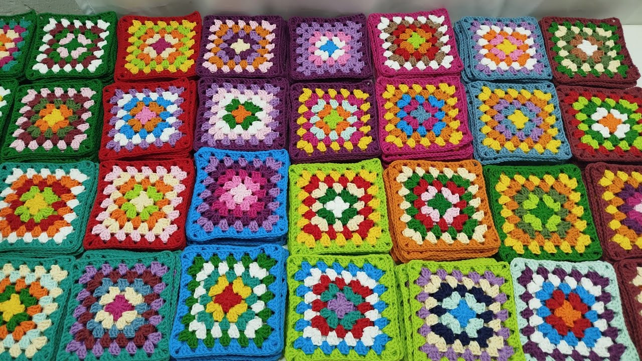 Mega produção de squares, quadradinhos da vovó 