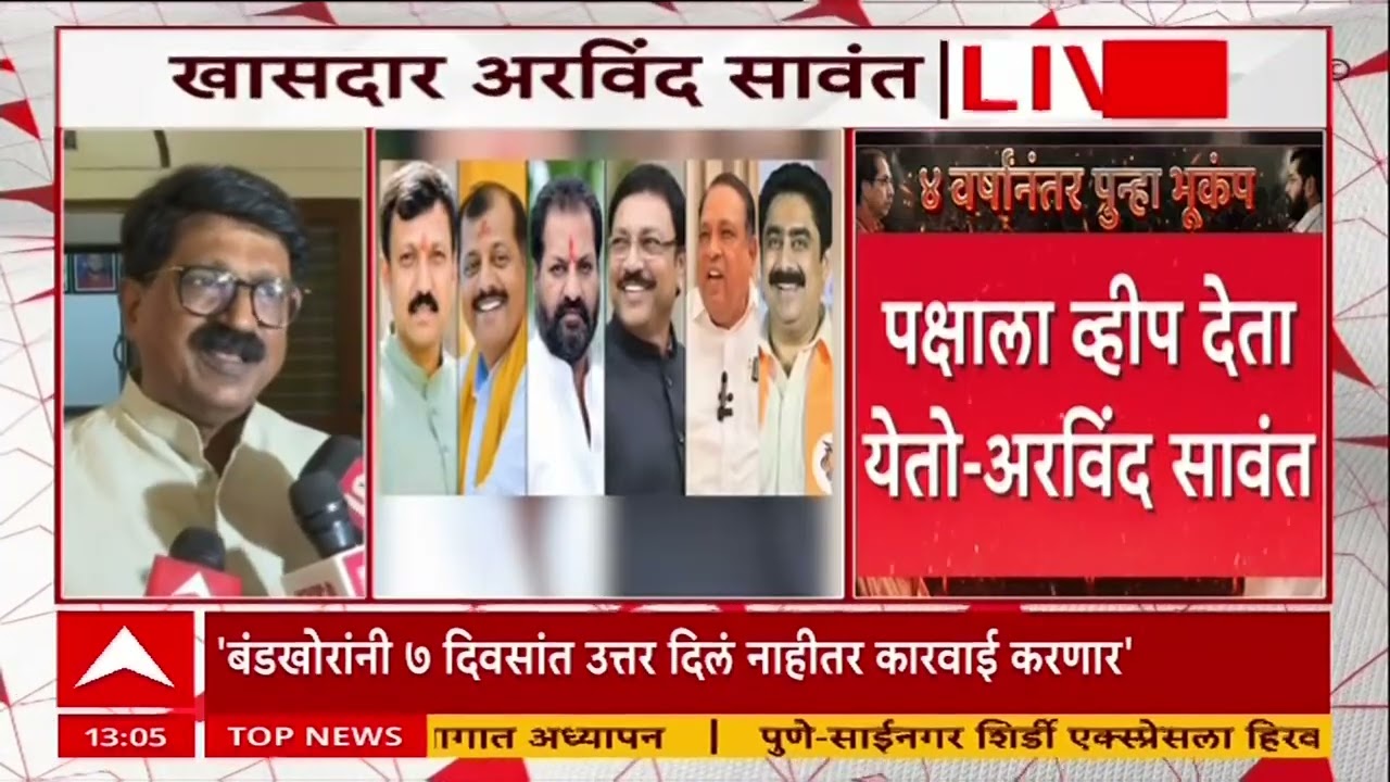 Arvind Sawant On Rebel MP : बैठकीला 6 खासदार गैकहजर, ठाकरे गटाकडून मोठी कारवाई