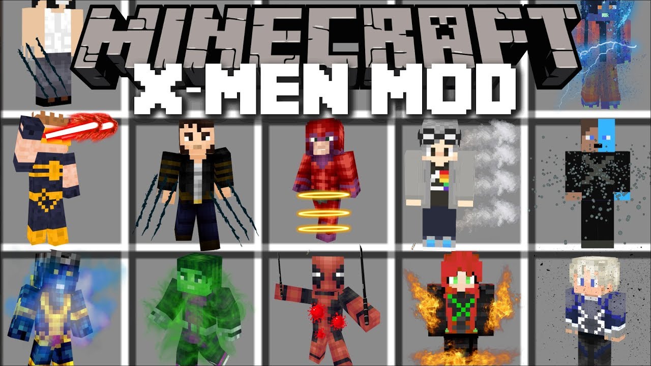 Minecraft XMEN SUPERHERO MOD / FIGHT WOLVERINE AND TRANSFORM IN TO YOUR SUPERHERO!! Minecraft
