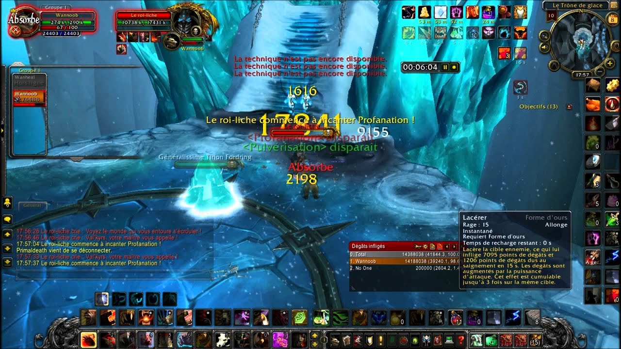 Feral solo : Wannoob VS The Lich King