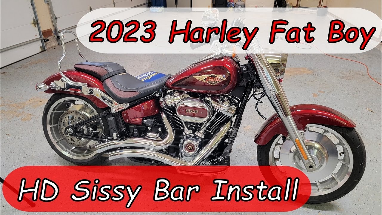 HD Sissy Bar Install 2023 Harley Davidson Fat Boy