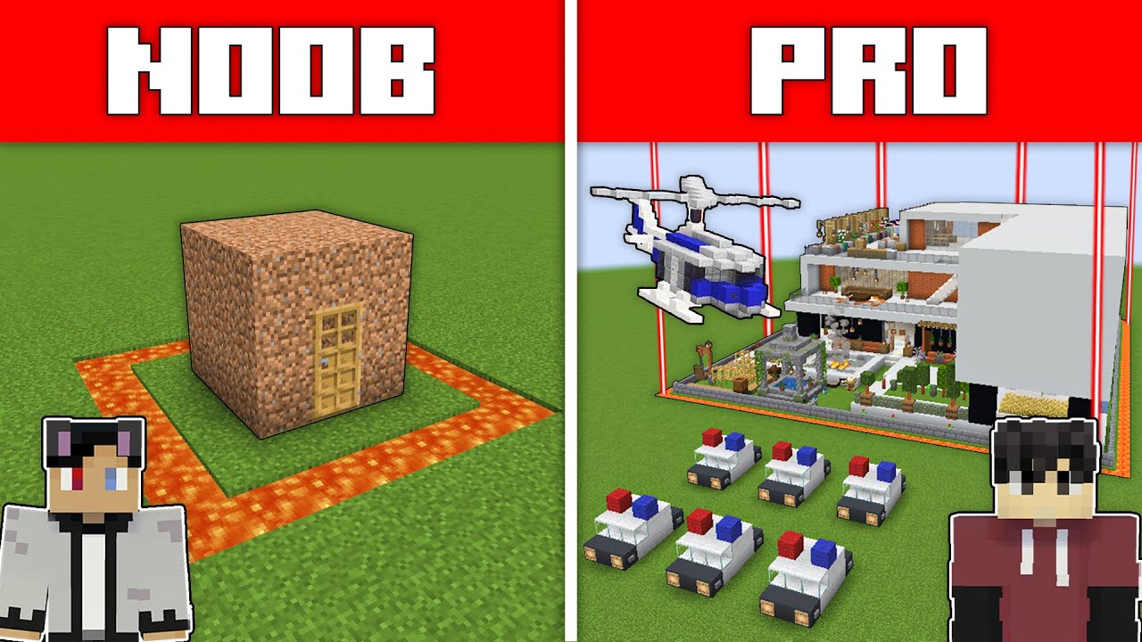 Noob vs Pro: SAFEST SECURITY PRISON BUILD CHALLENGE in Minecraft