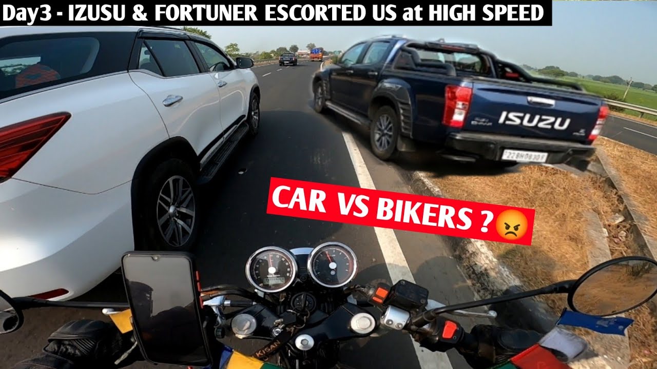 😰SUV Cars vs Biker ? ISUZU vs GT650😈|| Escaped from Yamuna Expressway Fog Accident😪|| Day3 800km+