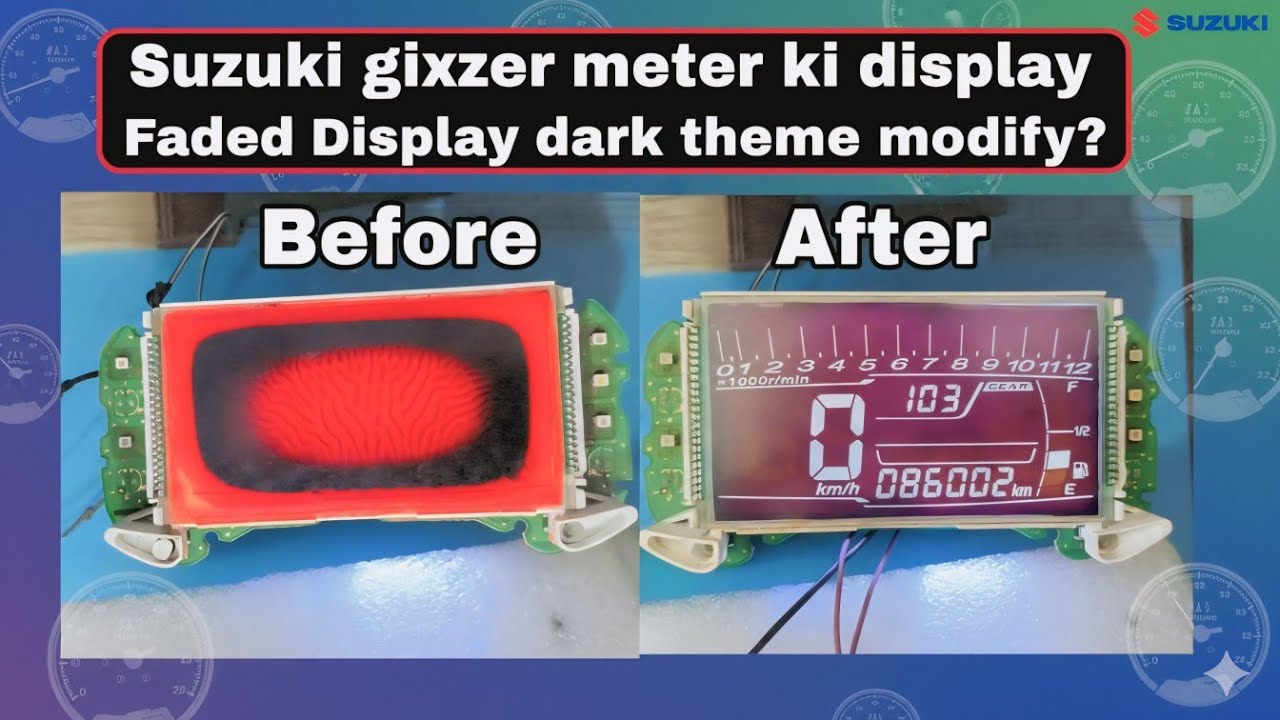 suzuki gixxer meter display change | Suzuki Gixxer Display (Faded) Solution and Modification