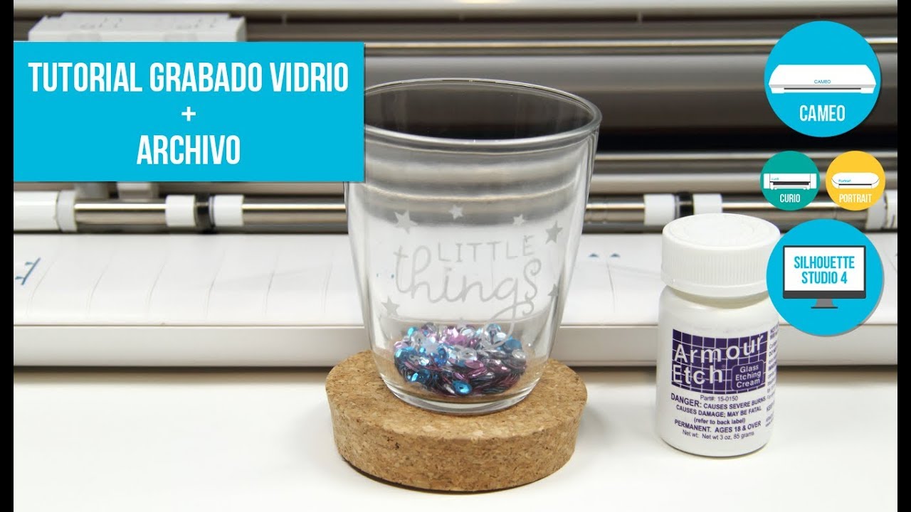 Grabado de vidrio con Silhouette Cameo 3