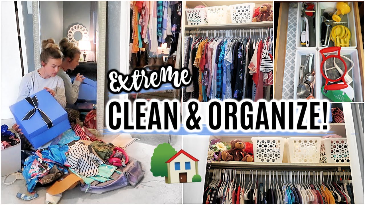 EXTREME CLEAN WITH ME | DOLLAR TREE ORGANIZATION IDEAS | DECLUTTERING & ORGANIZING MOTIVATION!