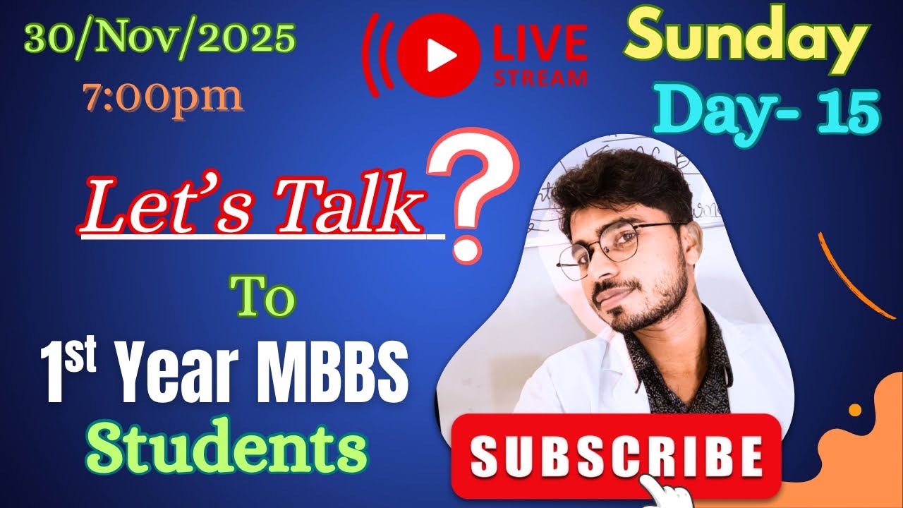 1st Year MBBS Survival Guide: Study, Stress & Strategy” – LIVE Session #mbbs #neet #vims