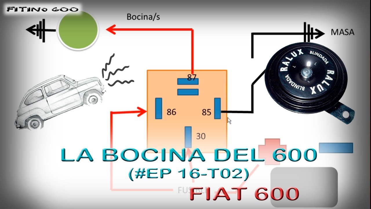 Fiat 600 Lo básico sobre bocina p1 Ep16 T02 / #Fiat600 #bocina #claxon