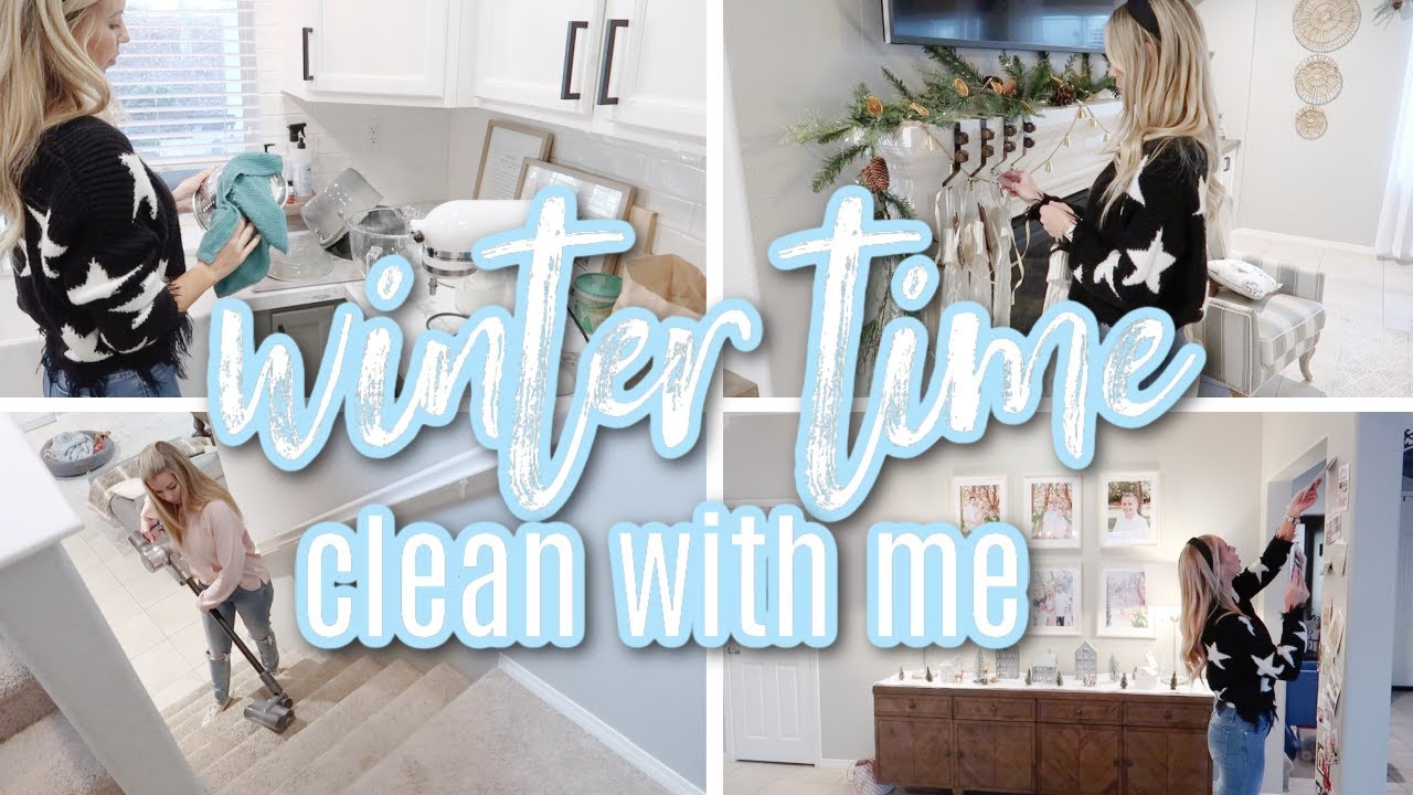 WINTER CLEAN WITH ME // SPEED CLEANING MOTIVATION // KATIE SARAH
