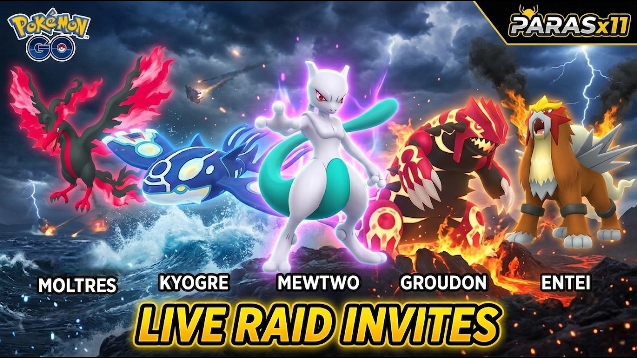 🔴  LIVE: MEWTWO RAID INVITES | Primal & Shadows | GO Fest | Pok&eacute;mon GO | Parasx11 #live #raid