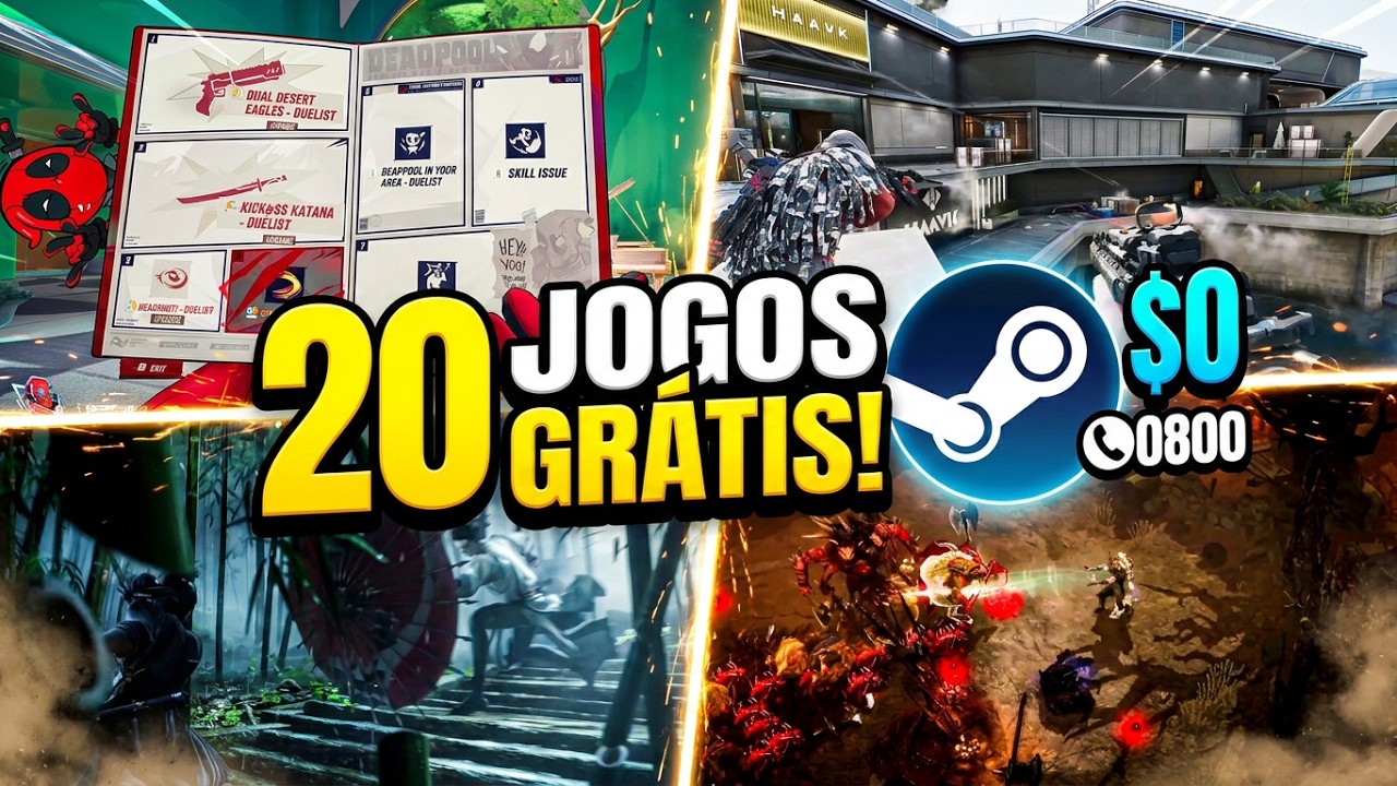 OS MELHORES JOGOS GR&Aacute;TIS da STEAM (JOGOS de GRA&Ccedil;A no PC em 2026)