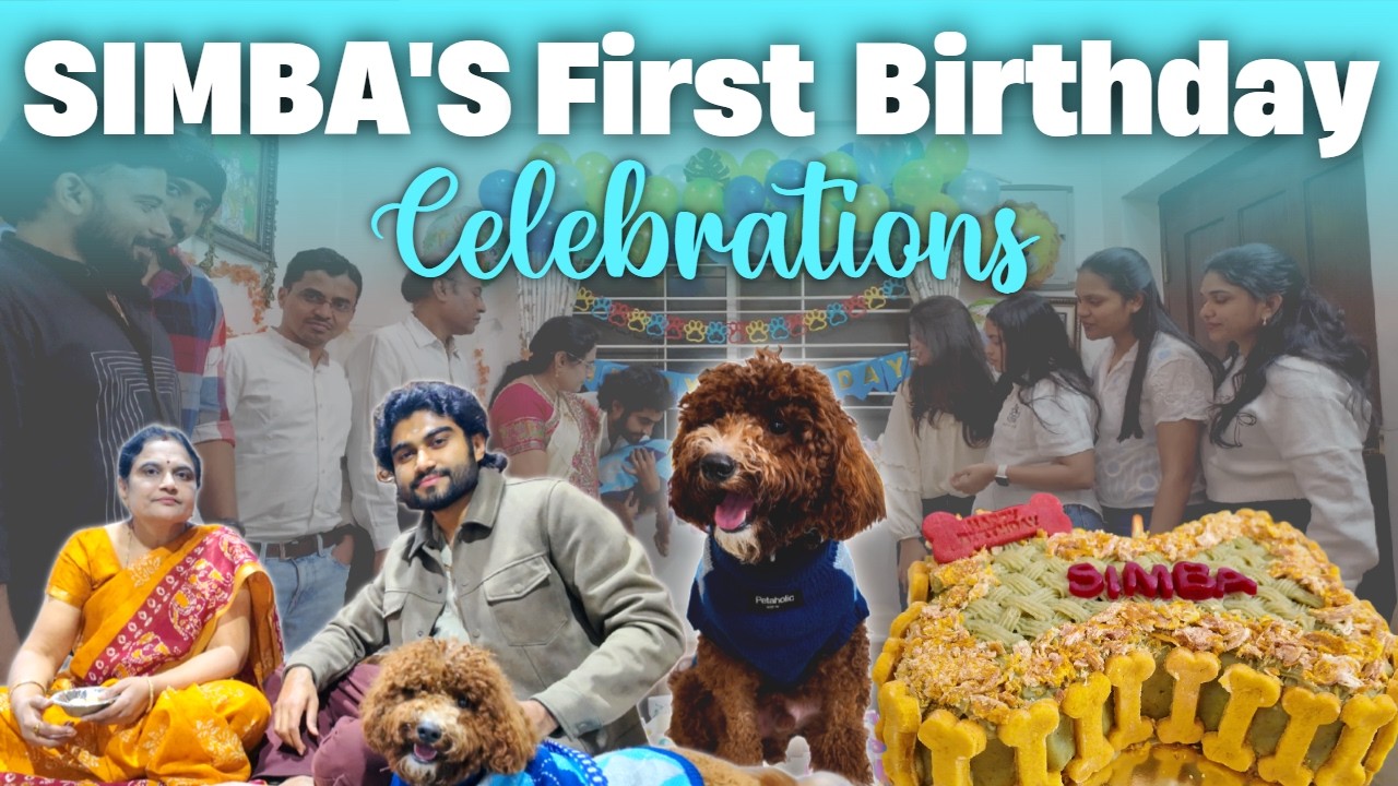 Oka Puppy nundi Mana Family Member varaku 🐶❤️ | Simba 1st Birthday Full Celebration Vlog 🎉