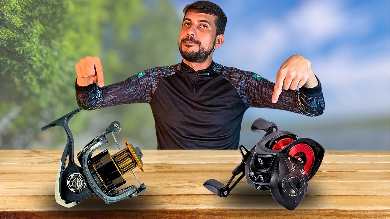 Qual o melhor?  - Molinete e carretilha da shopee MOSTRANDO as diferen&ccedil;as