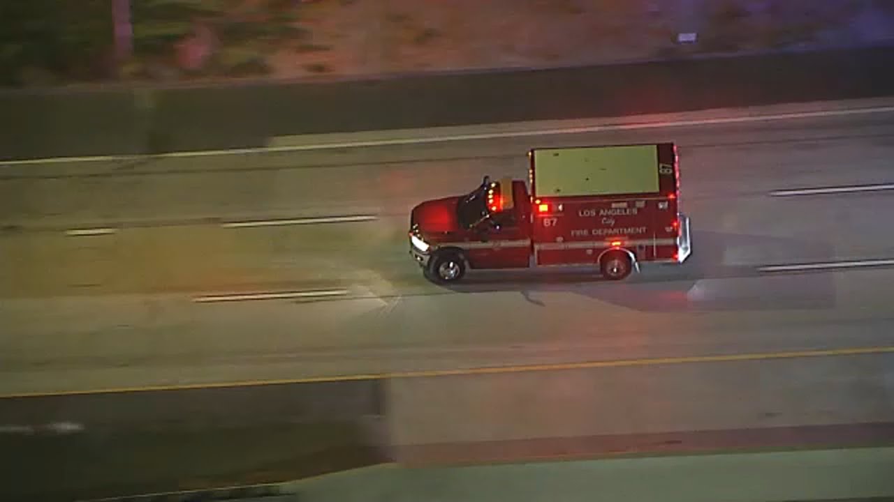 Suspect in stolen ambulance leads police on chase in San Fernando Valley