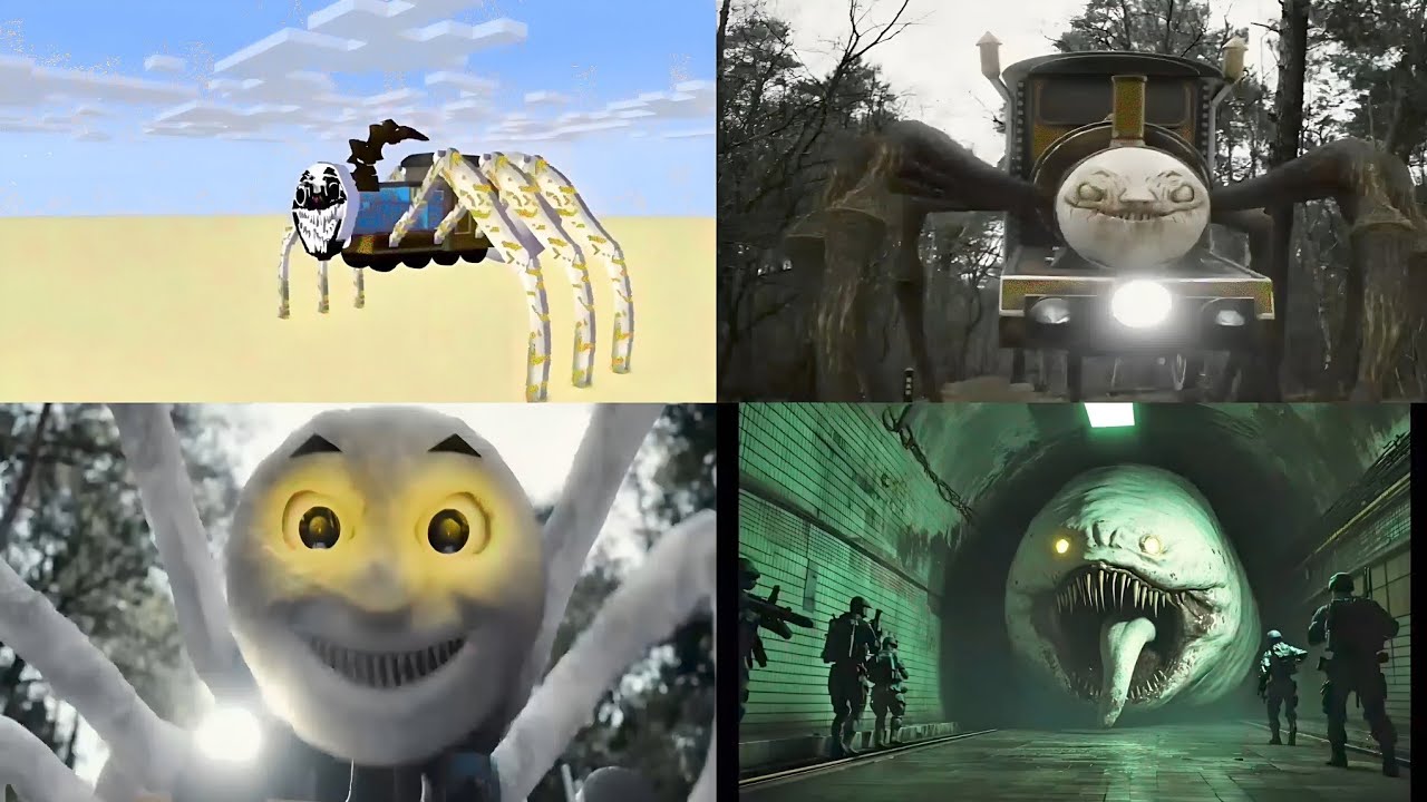 THOMAS TRAIN MONSTER 🚂 🆚 CURSED THOMAS MONSTER 🤖 🆚 CHOO CHOO CHARLES MONSTER ❄️TILES HOP9