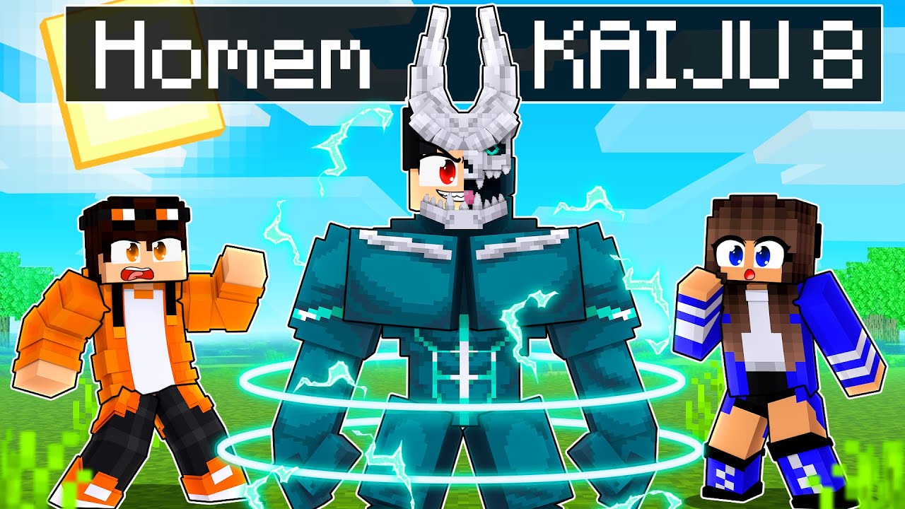 P3DRU tem o poder do KAIJU NO 8 no Minecraft