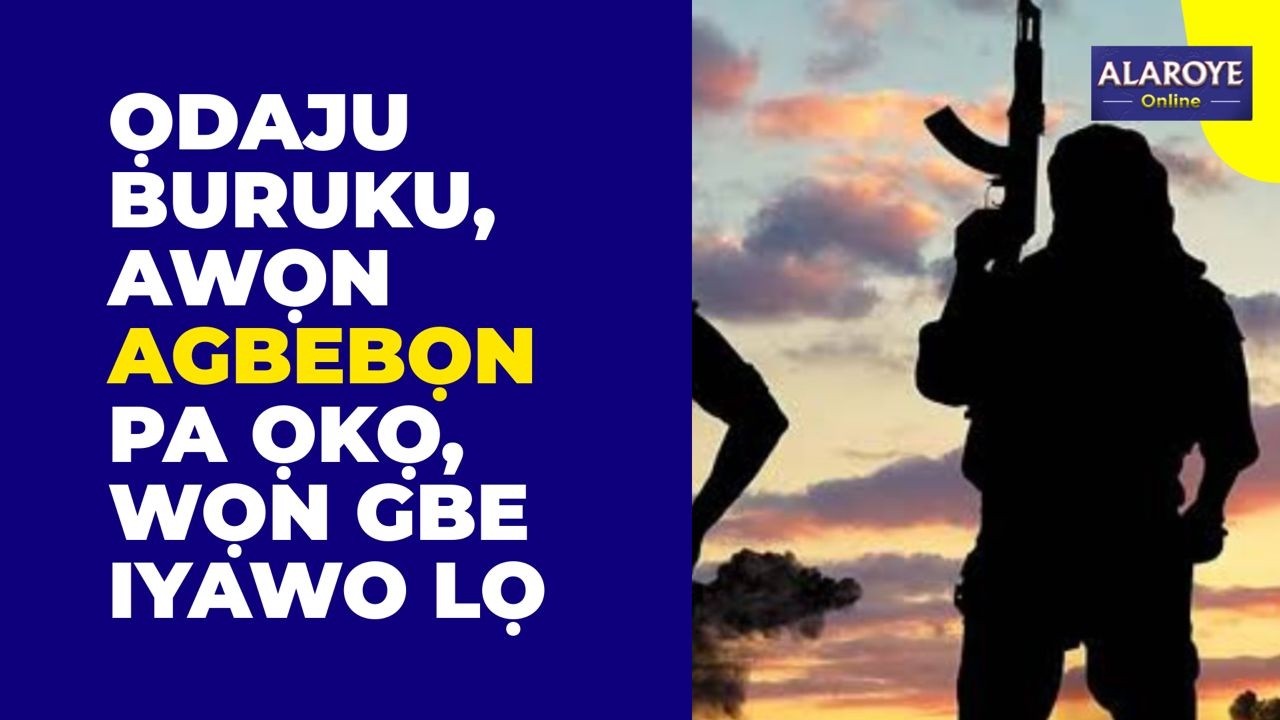 IRU KI LELEYII L'AKURẸ: WỌN YINBỌN PA ỌKO, WỌN SI JI IYAWO Ẹ GBE LỌ