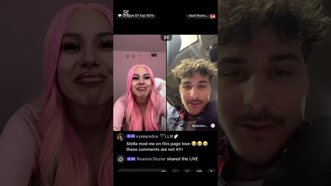 Стелла и Дилан в субботнем прямом эфире в TikTok
