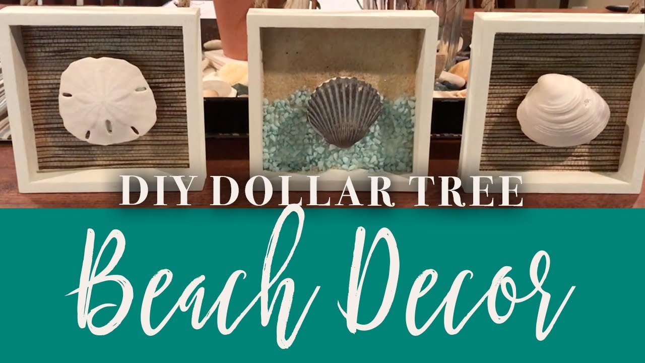 Dollar Tree DIY - Beach/Coastal Wall Decor Transformation