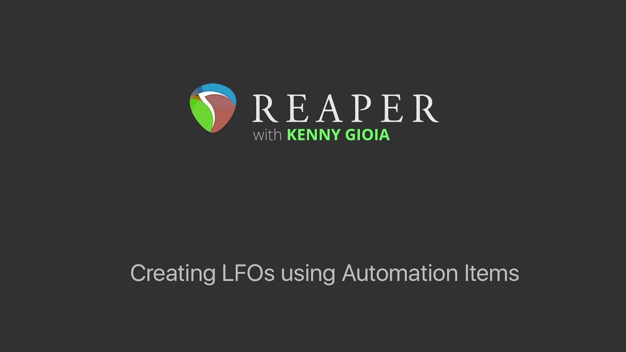 Creating LFOs in REAPER with Automation Items
