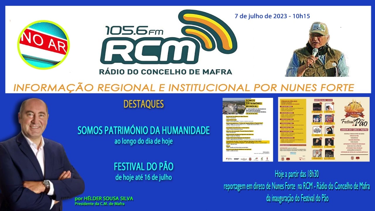INFORMA&Ccedil;&Atilde;O REGIONAL DA RCM POR NUNES FORTE - 7.7.23 10h15
