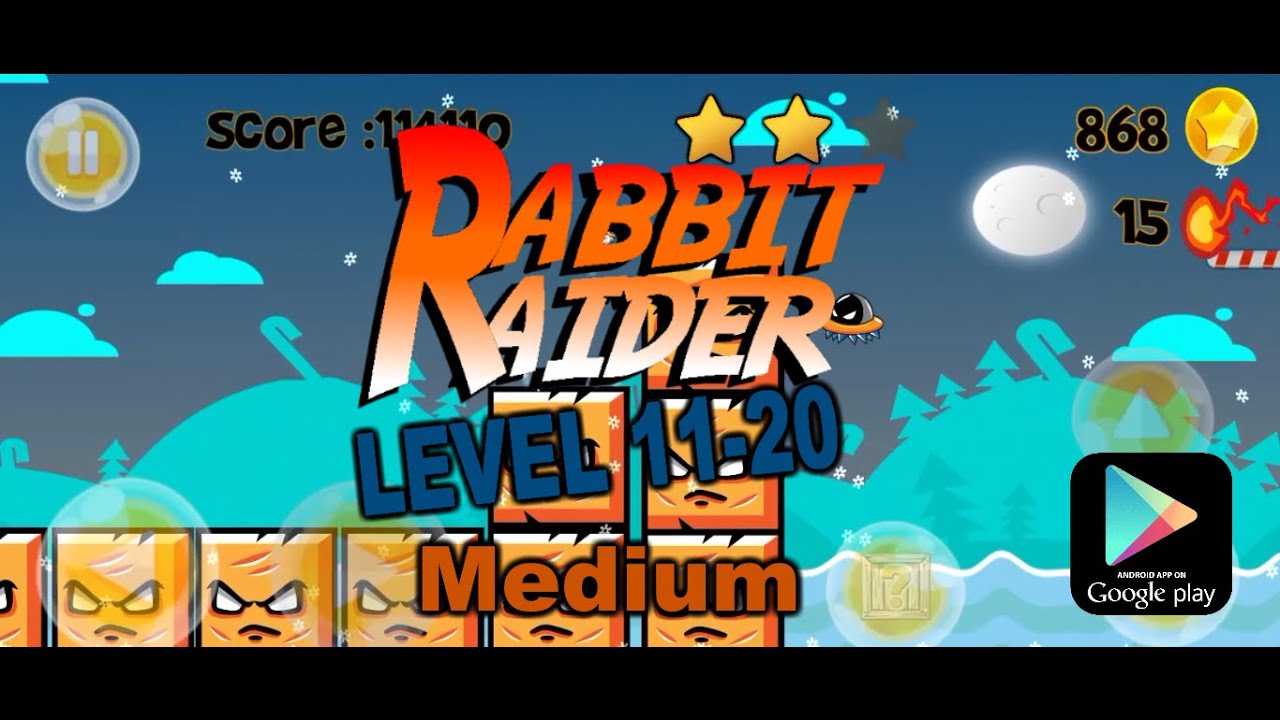 Rabbit Raider GamePlay Level 11 - 20 Medium. Claim your PromoCode