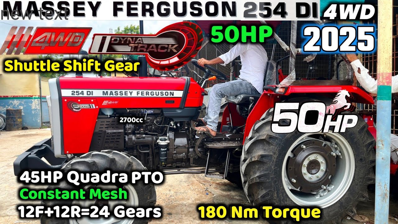 Massey Ferguson 254 DI Dyna Track 4WD New Model 2025 | Massey 254 DI New Model 2025 | Massey 254 DI