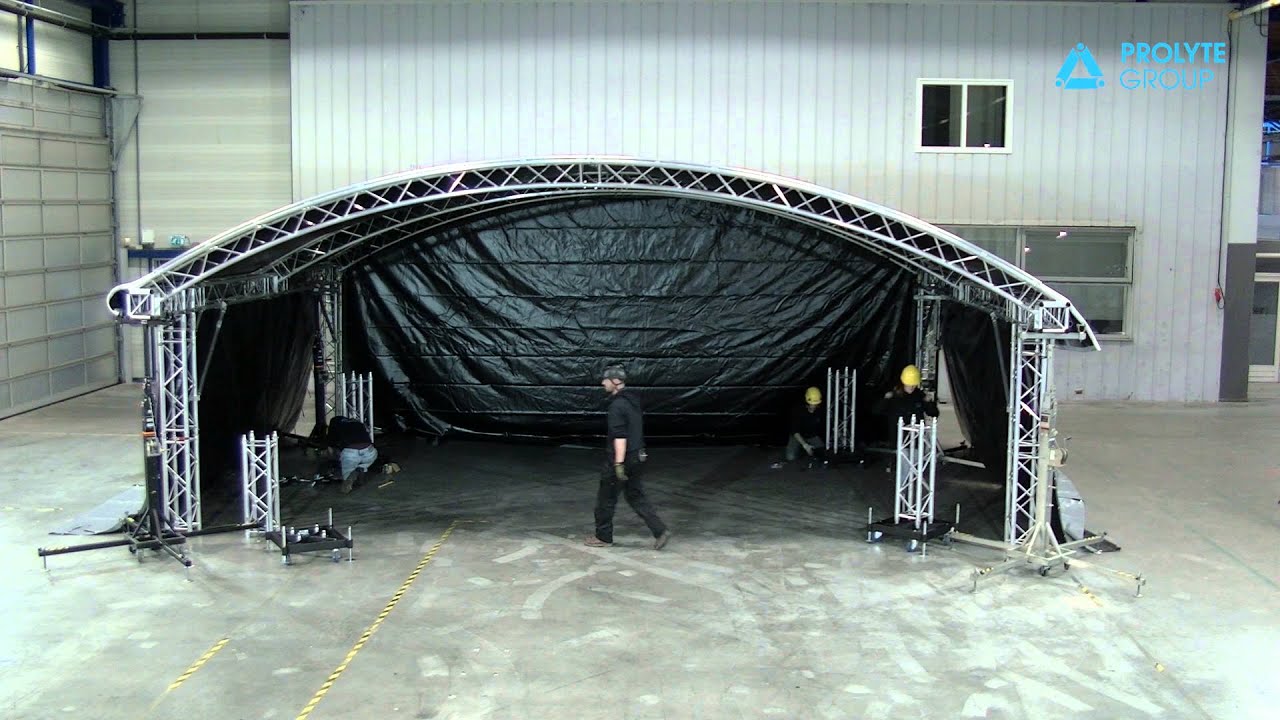Test build of a Prolyte Arc Roof 8x6