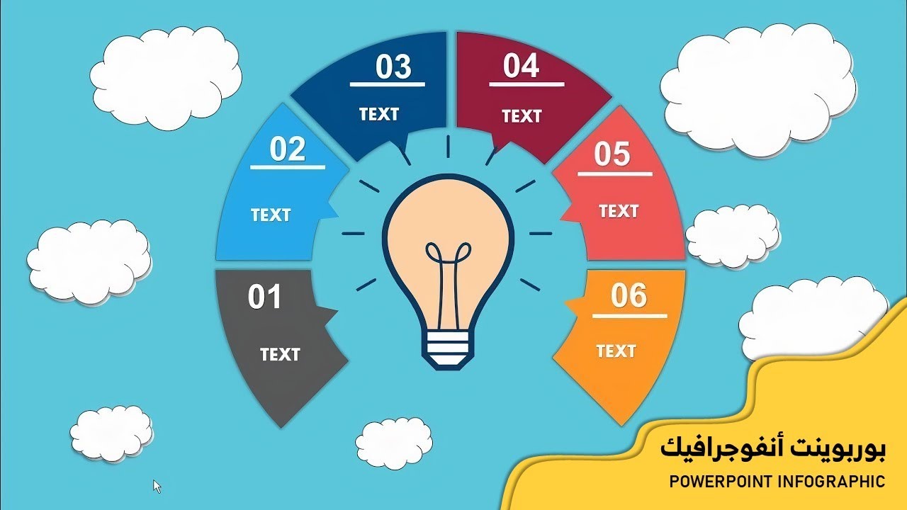 بوربوينت انفوجرافيك  - نمودج infographic انفوجرافيك بوربوينت بالعربي  -  جاهز لتحميل