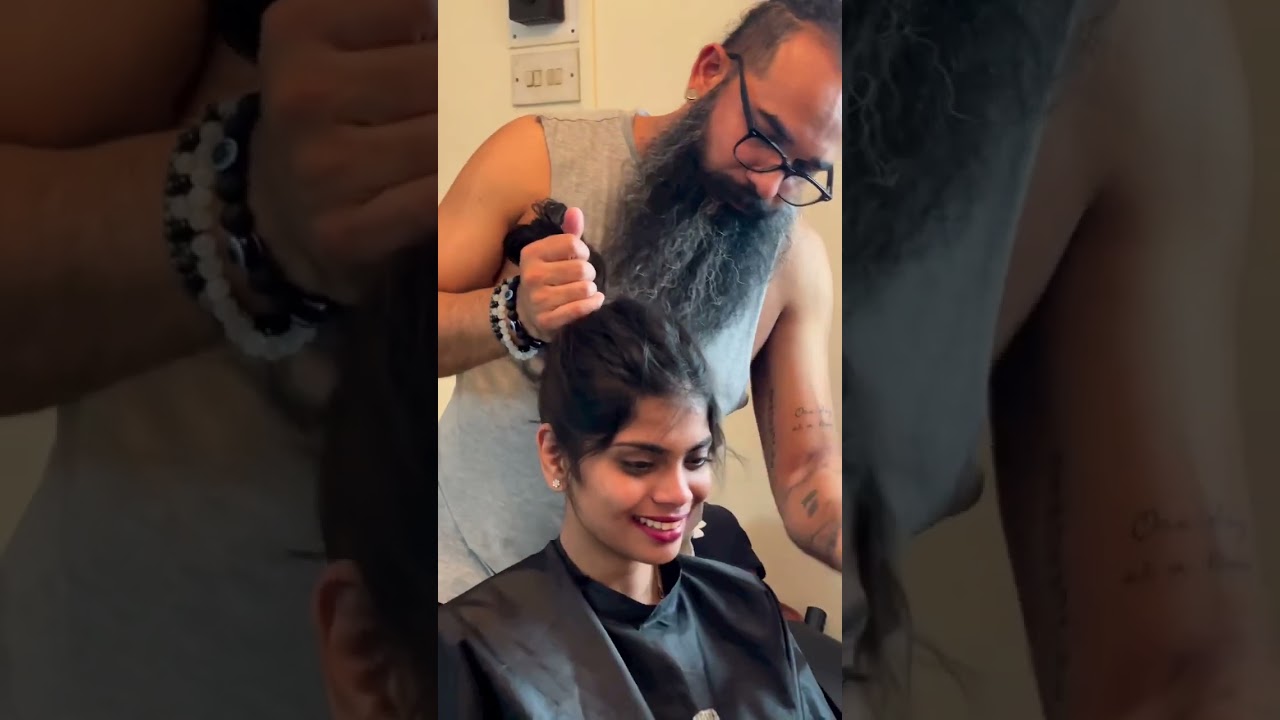 Sexy under hair cut and nape shave #transformation #haircut #napeshave #asmr #satisfying #shorts