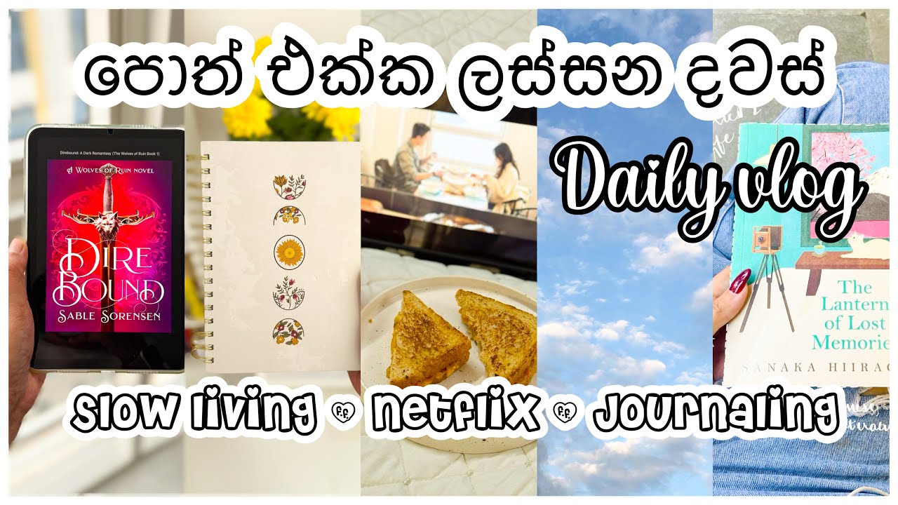 READING VLOG 🇱🇰 Dark Romantasy book review sinhala | trying a new genre 🍃journaling 🎀 Netflix series