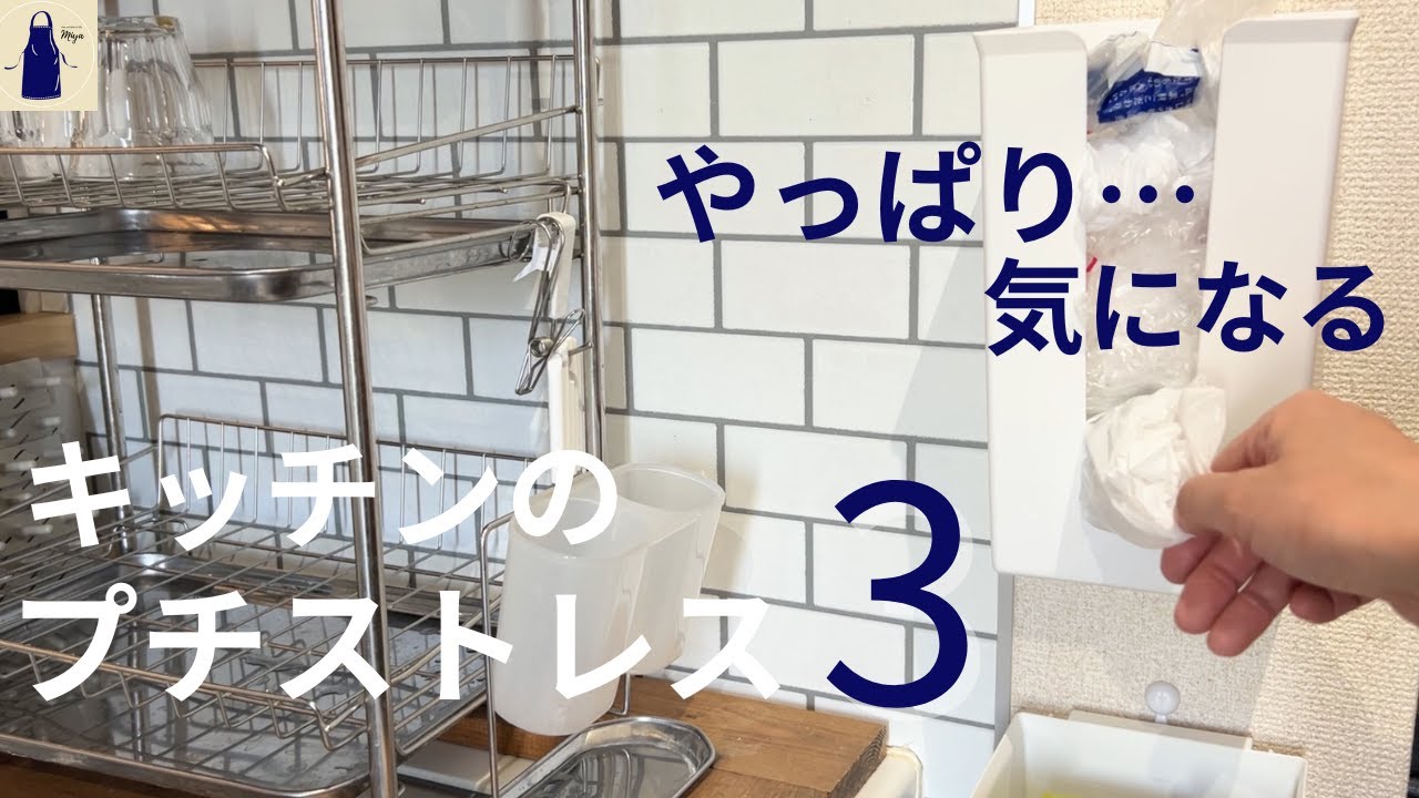 【100均】もっと早く買えば良かった！キッチンのプチストレス3つを解消！普通じゃない使い方のゴミ袋収納も改良してみた！/No.63/ダイソー＆セリアの活用