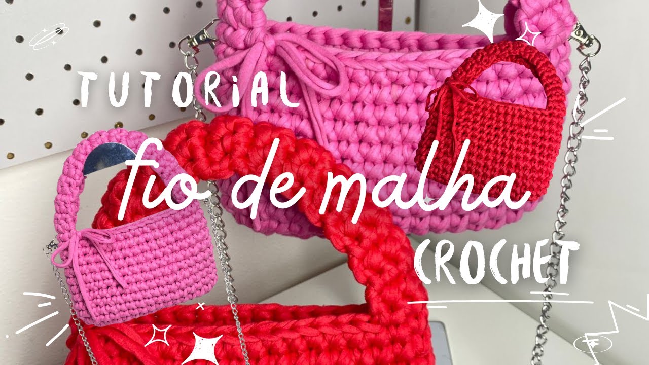 Bolsa de Mão em Fio de Malha – Passo a Passo Fácil para Iniciantes no Crochê 🧶✨