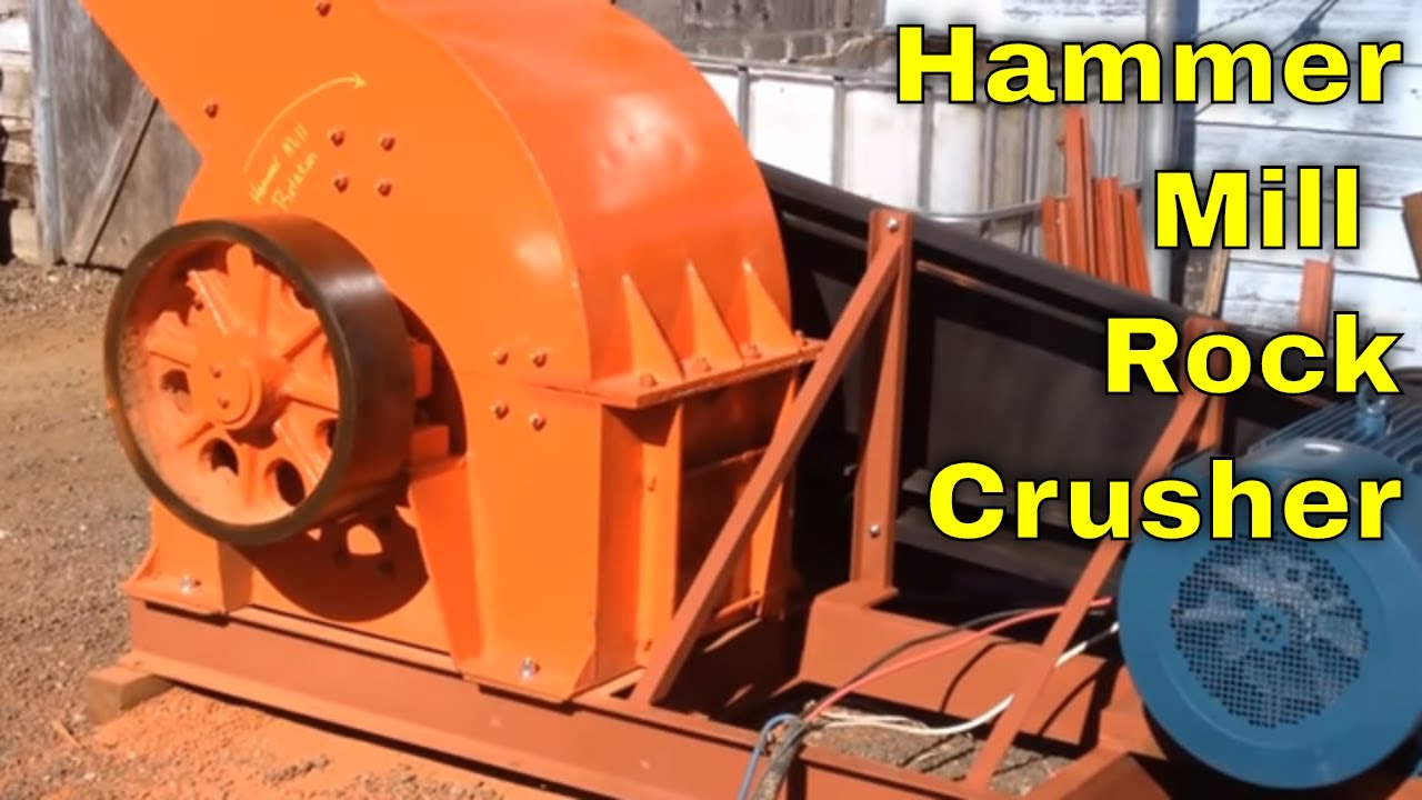 Hammer Mill Crushing Bricks, Concrete, Cinder Blocks, Recycling, Gold Ore Crushing