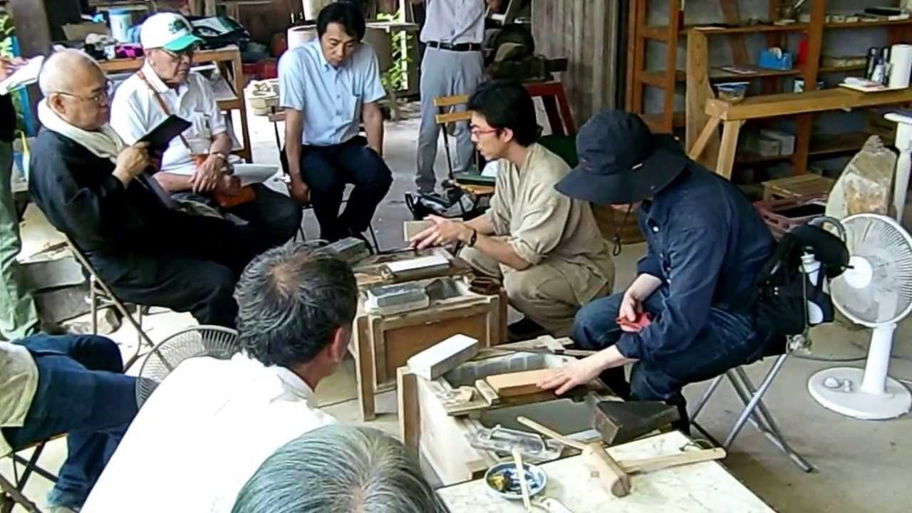 藤原将志氏と村上浩一氏による包丁研ぎ講座その１