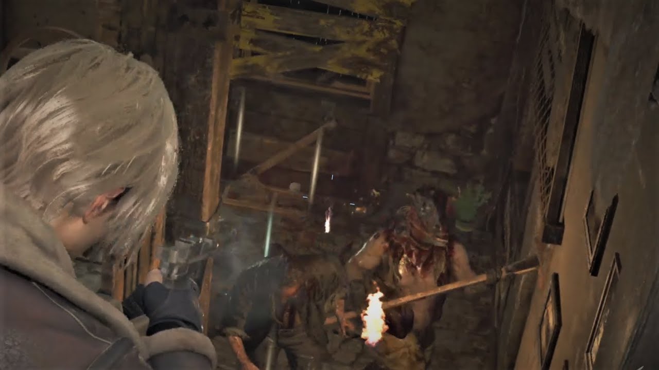 RE4 Remake | Chapter 5 Cabin fight No damage on hardcore | hand gun and melee only