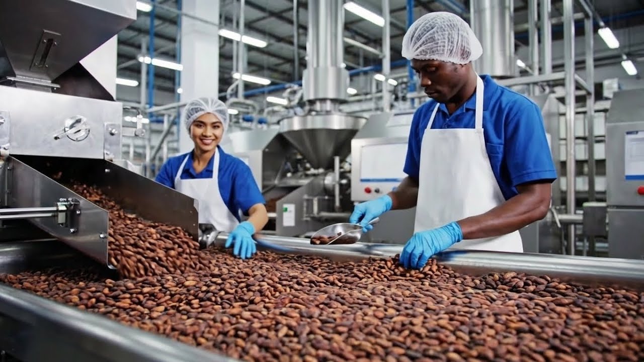 How Chocolate Is Made &ndash; Full Automatic Factory Process (Cocoa to Chocolate Bars)