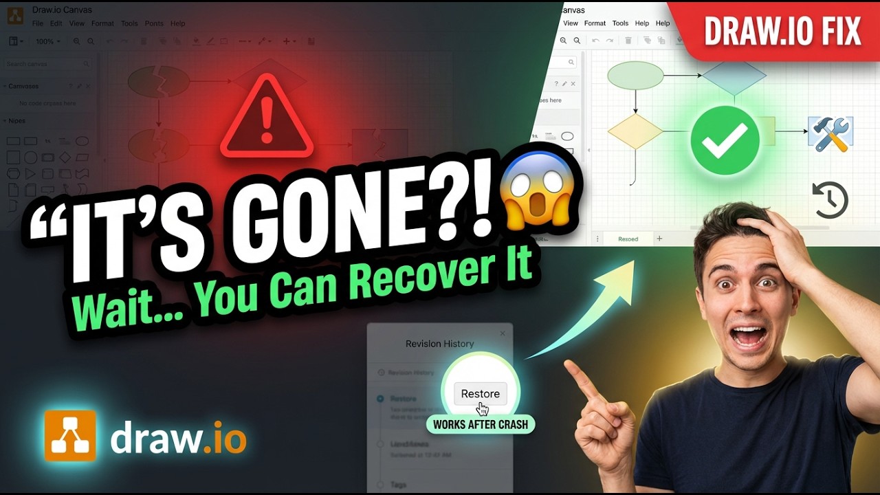 Recover Diagrams and Restore Previous Versions in Draw.io