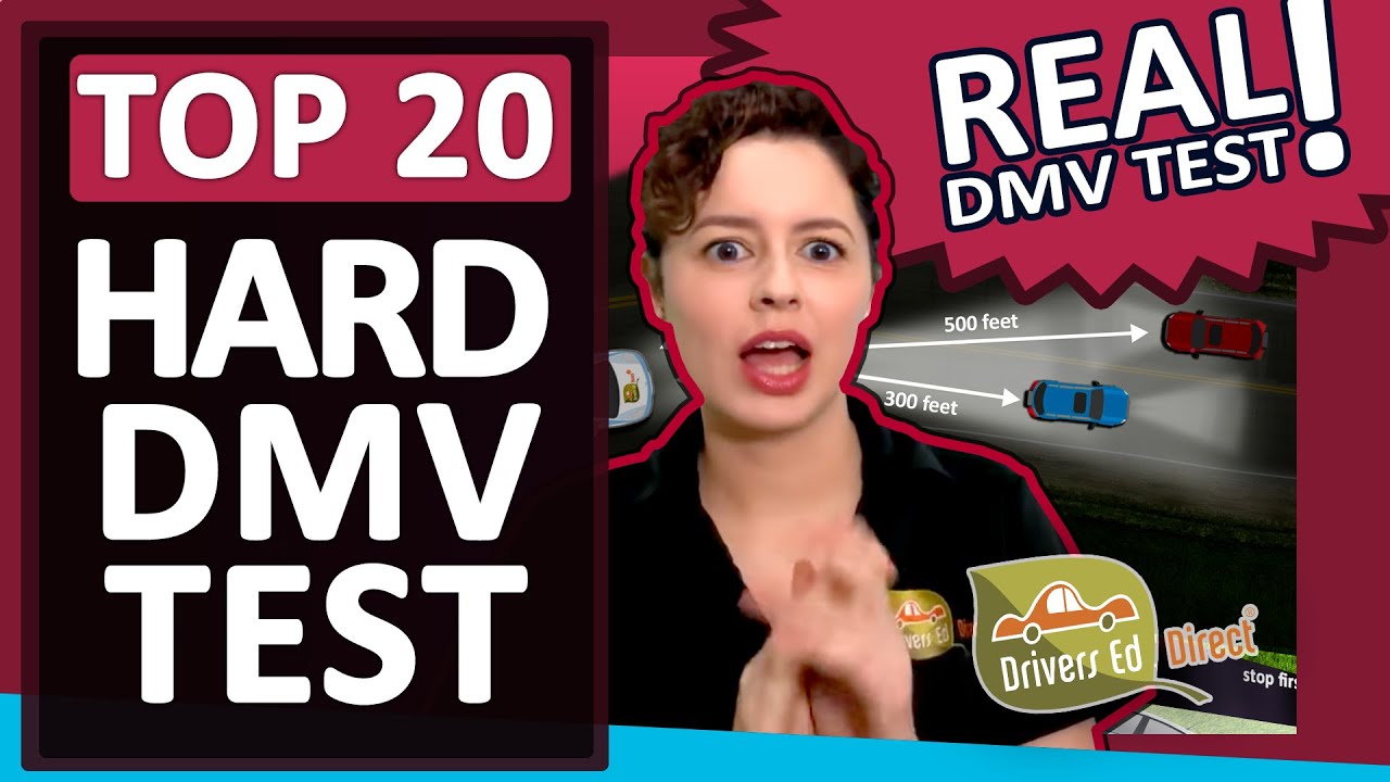 Trending: DMV Exam Questions Part 2 - TOP 10/20 Harder DMV Permit Test Questions Missed More Today!