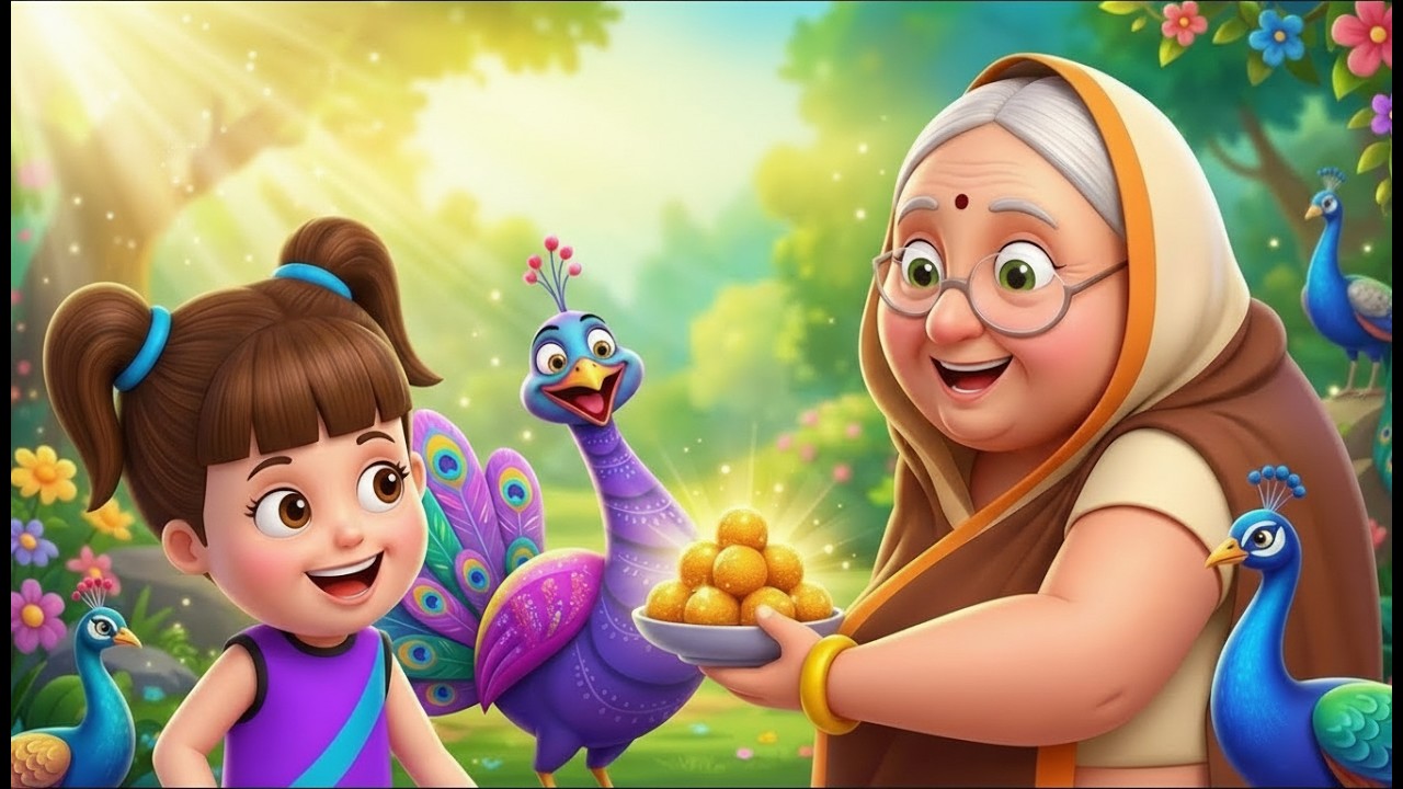 Nani Teri Morni Ko Mor Le Gaye 🦚 | Hindi Nursery Rhyme for Kids | Animated Poem Song