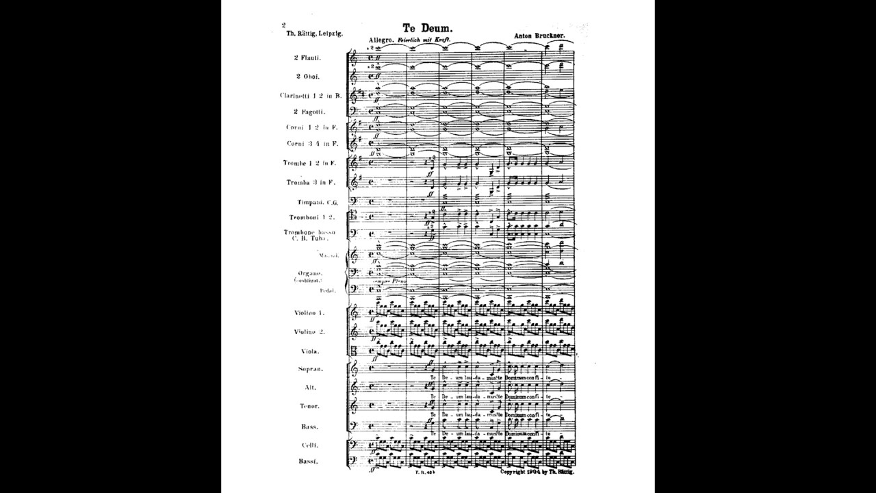 Anton Bruckner - Te Deum (Audio + Full Score)