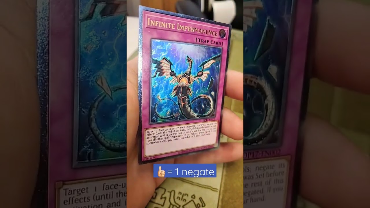 Infinite Impermanence Ultimate Rare out of OP17! #yugioh #cardoftheday #masterduel #tcg #pokemon