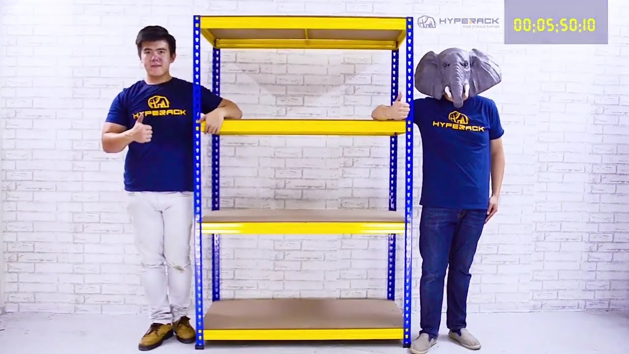 HYPERACK - How to install a Boltless Rack with 1 person less than 6mins