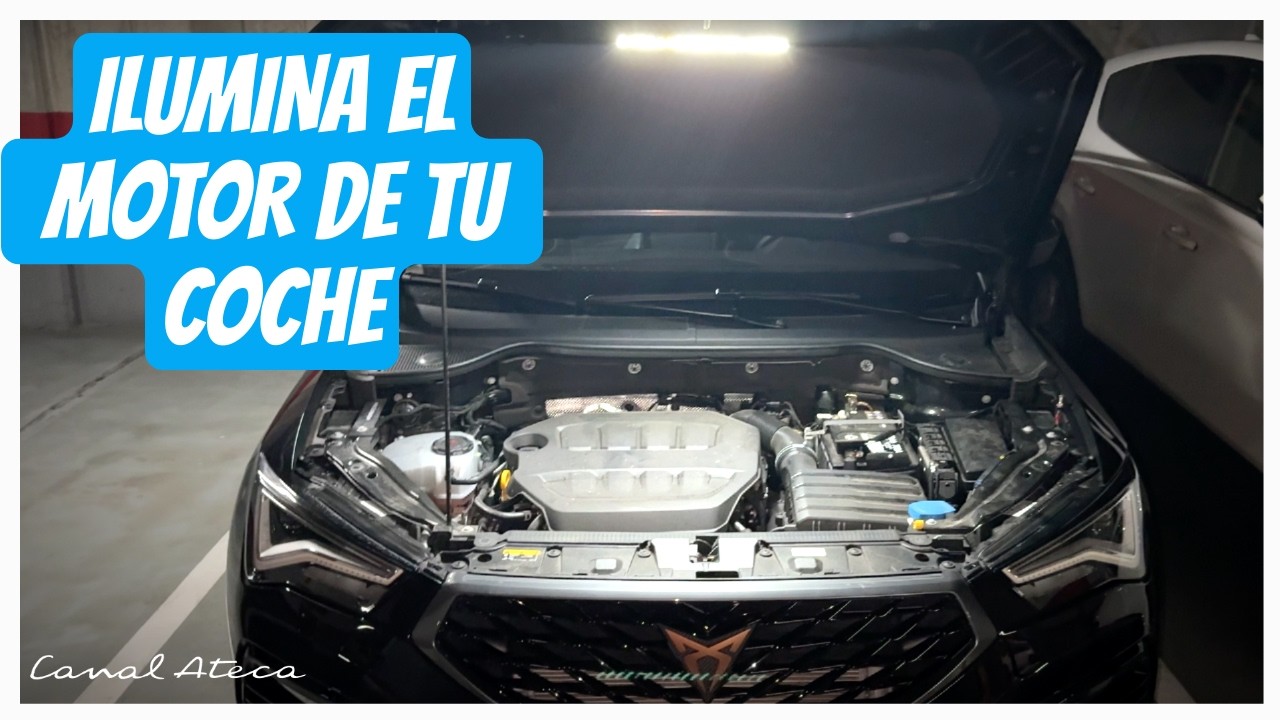 🔦 ¡Adiós a la oscuridad! Instalo una luz LED bajo el capó del coche