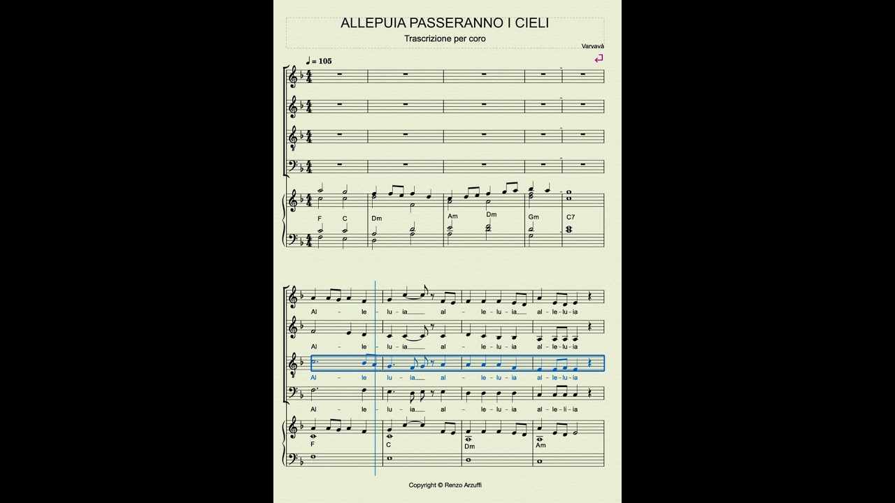 ALLELUIA PASSERANNO I CIELI TENORI