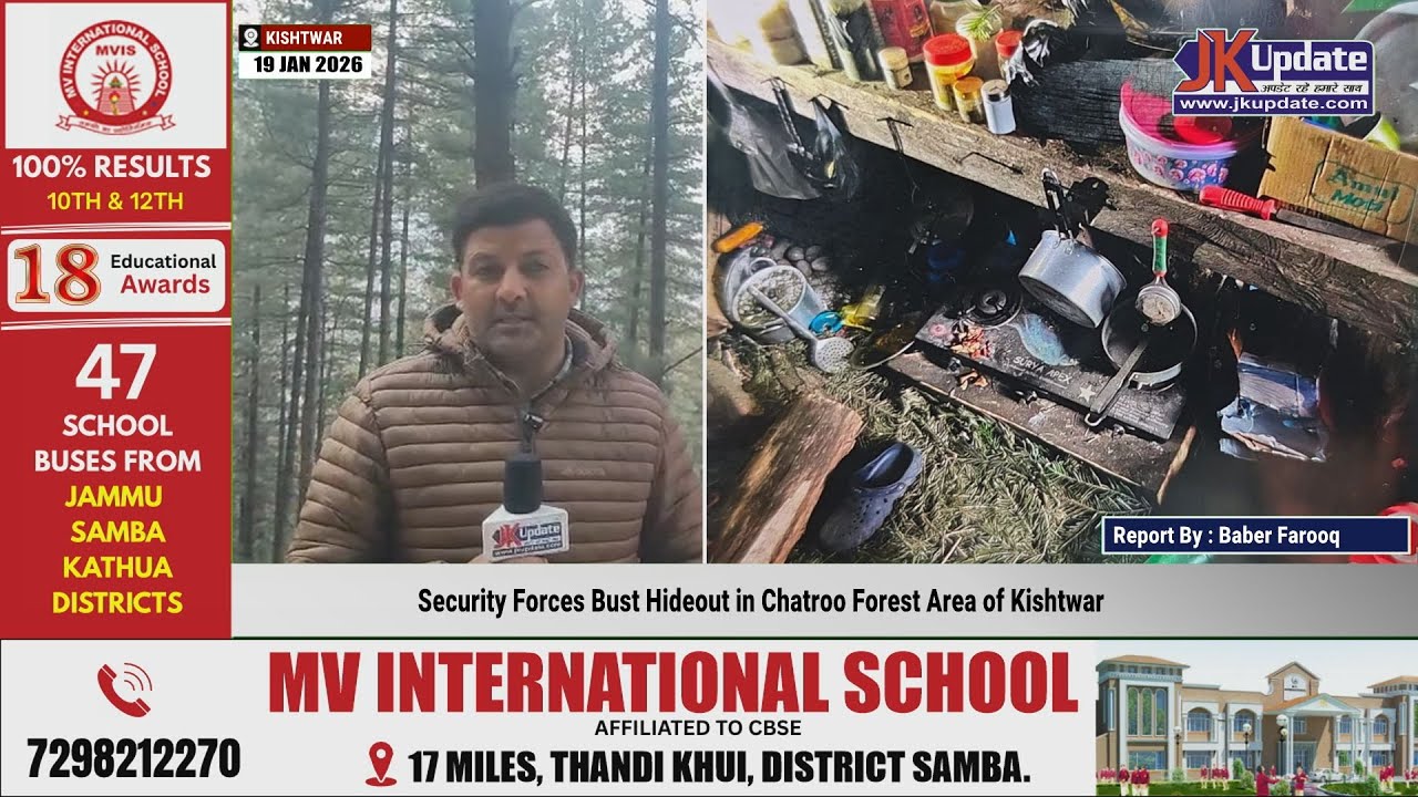 Security Forces Bust Hideout in Chatroo Forest Area of Kishtwar