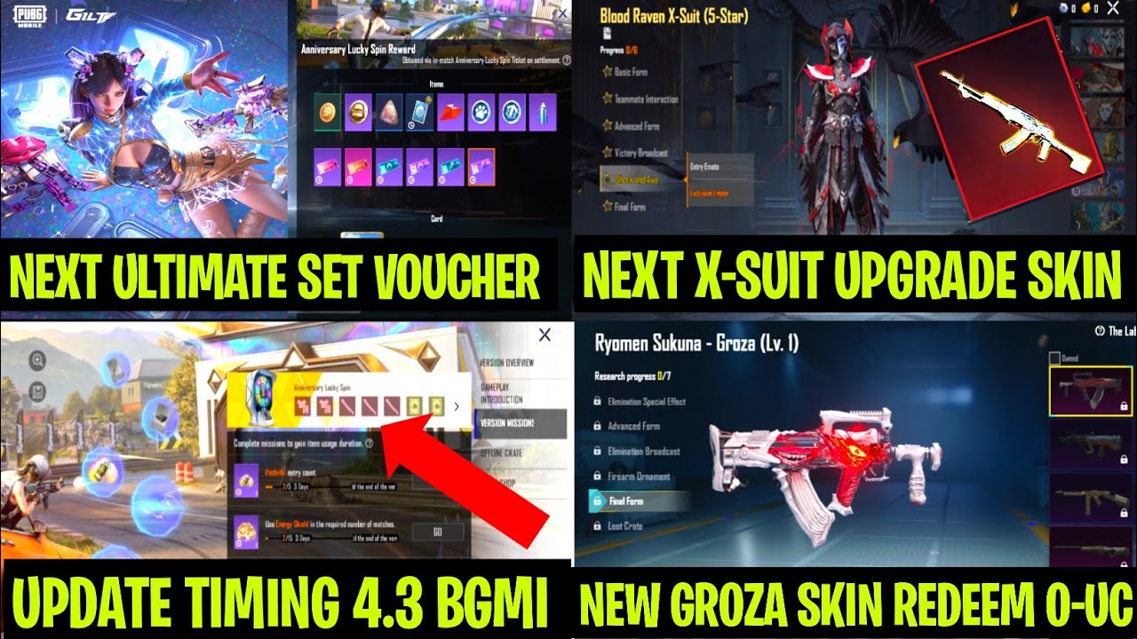 🔴Bgmi Next X-Suit Upgrade Skin | Bgmi 4.3 Update Schedule  | Next Ultimate Set Perk Voucher Coming 