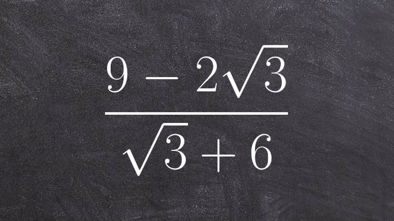 Rationalize the denominator to simplify a radical expression