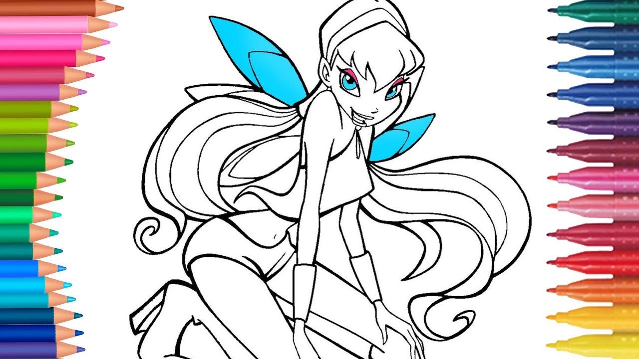 Winx Club Bloom Parte 2 | Juego de Pintar Paso a Paso | Manos pequeñas Dibujos para Colorear